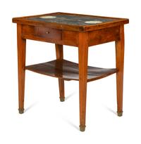 A French Mahogany, Fruitwood and Marble Rafraîchissoir