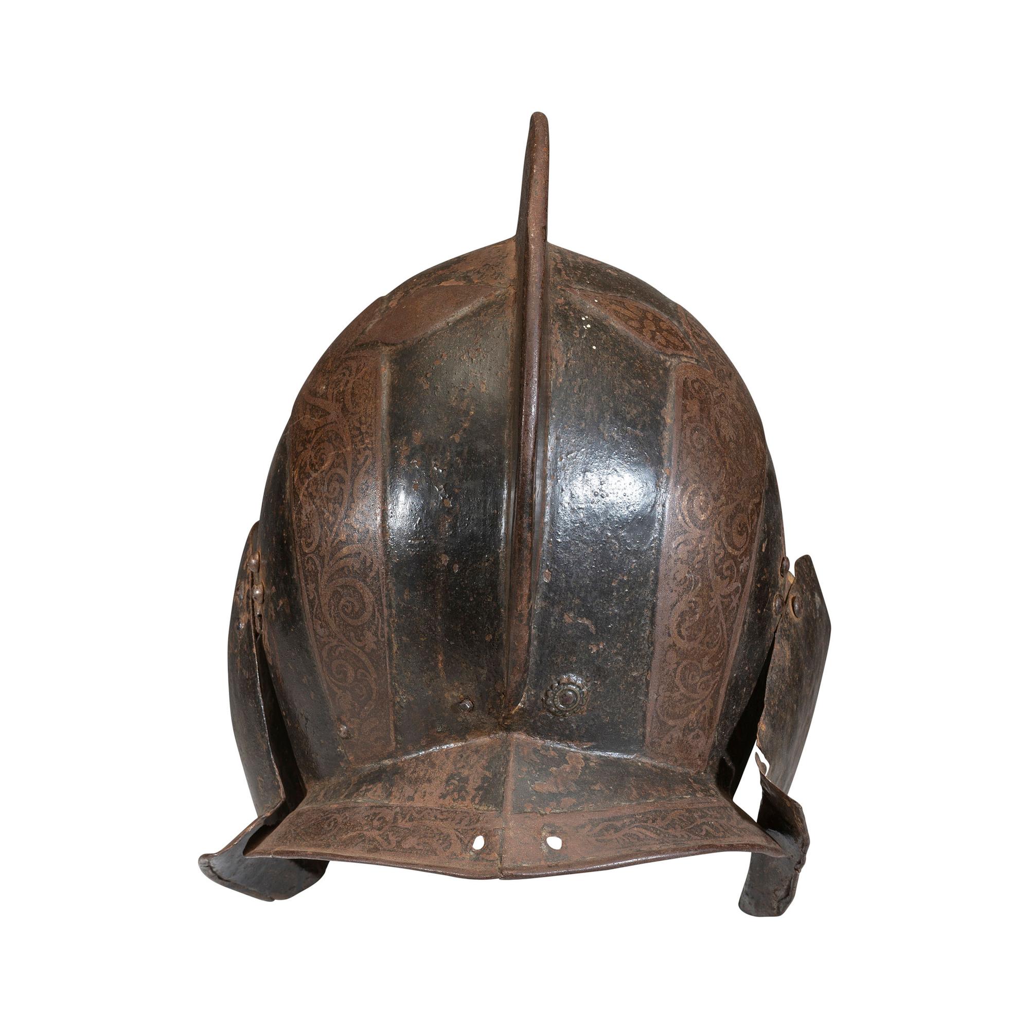 An Etched German Burgonet Helmet