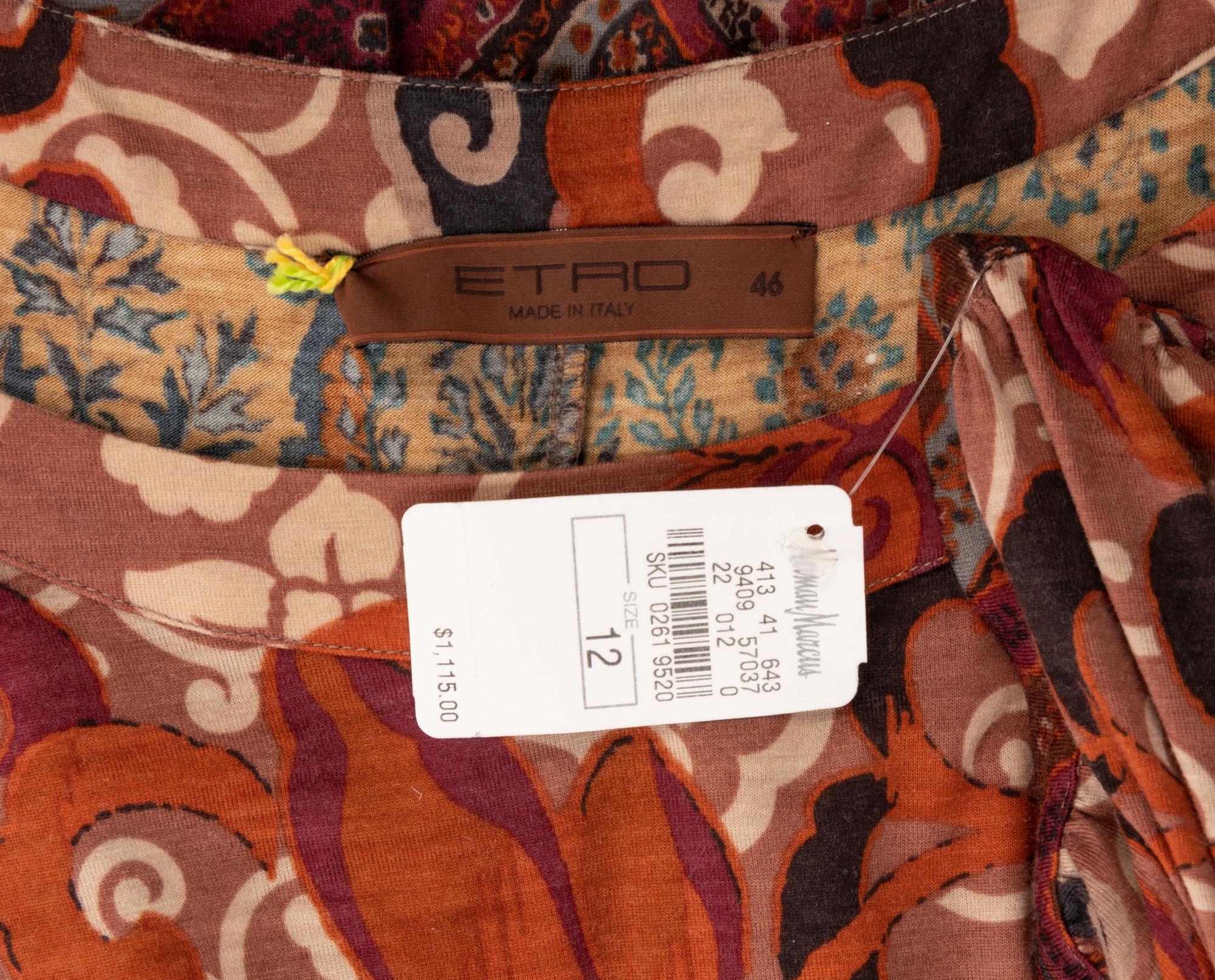 Five Etro Pieces: Two Jackets, Two Knit Dresses, One Knit Top