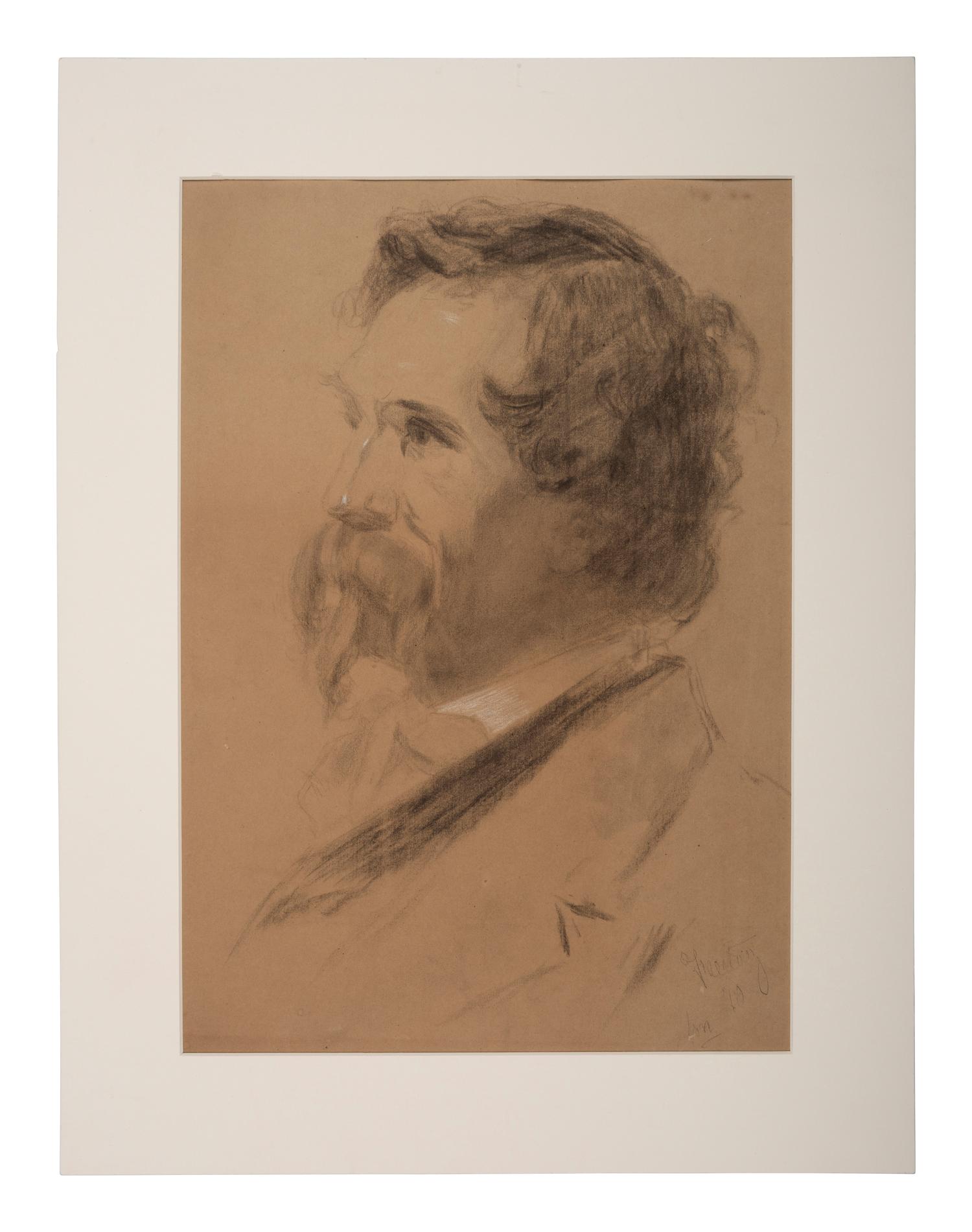 [CIVIL WAR]. Archive of material related to artist and Civil War soldier Conrad Freitag, highlighted by original sketch of Winfield Scott Hancock, correspondence, and cabinet card of the artist.