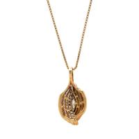 YELLOW GOLD AND DIAMOND PENDANT NECKLACE