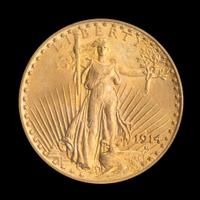 A United States 1914-D St. Gaudens $20 Gold Coin