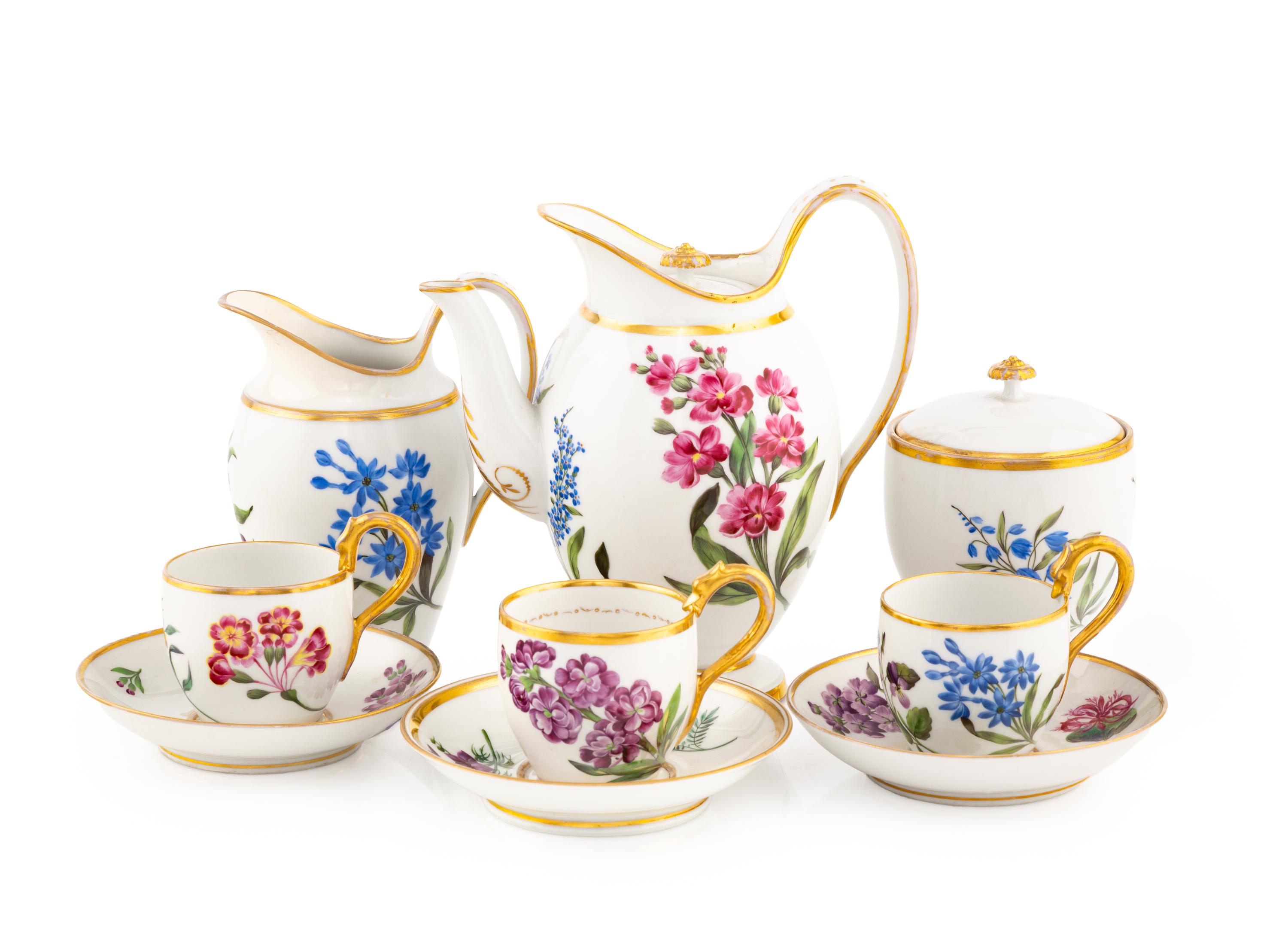 A Continental Porcelain Coffee Service