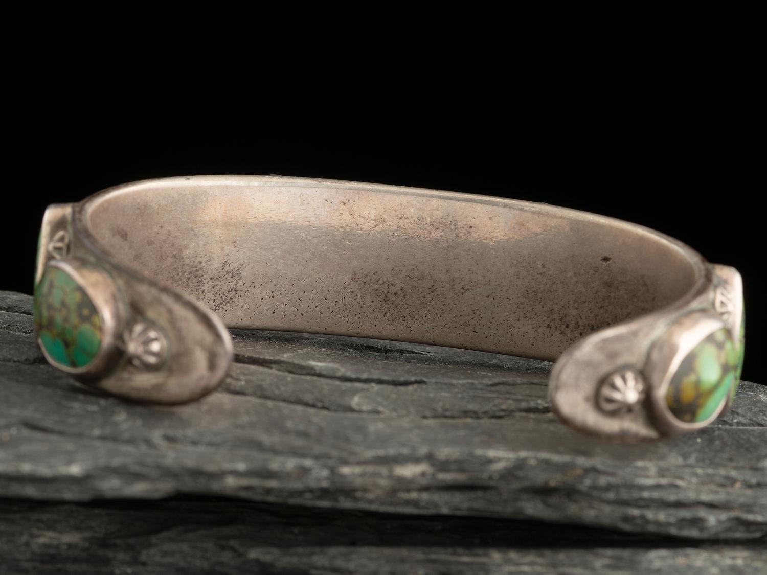 Navajo Silver and Turquoise Cuff Bracelet