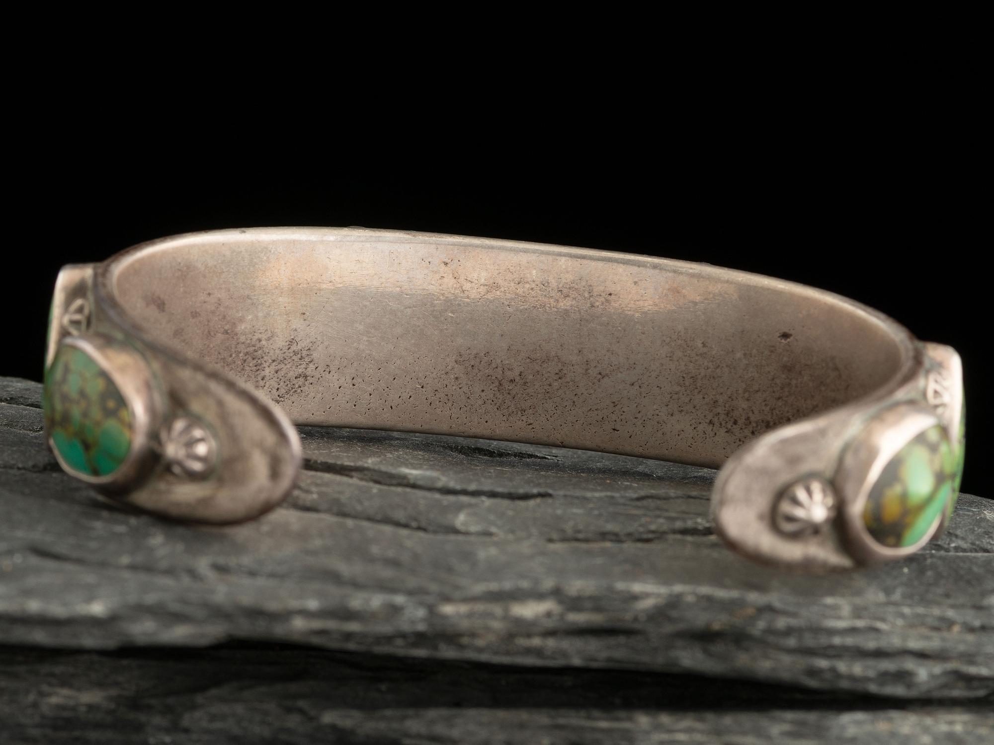 Navajo Silver and Turquoise Cuff Bracelet
