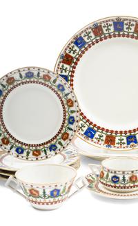A Collection of Kornilov Bros. Porcelain Dinner Articles