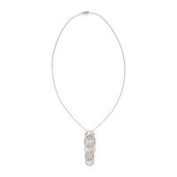 WHITE GOLD AND DIAMOND CIRCLE PENDANT NECKLACE