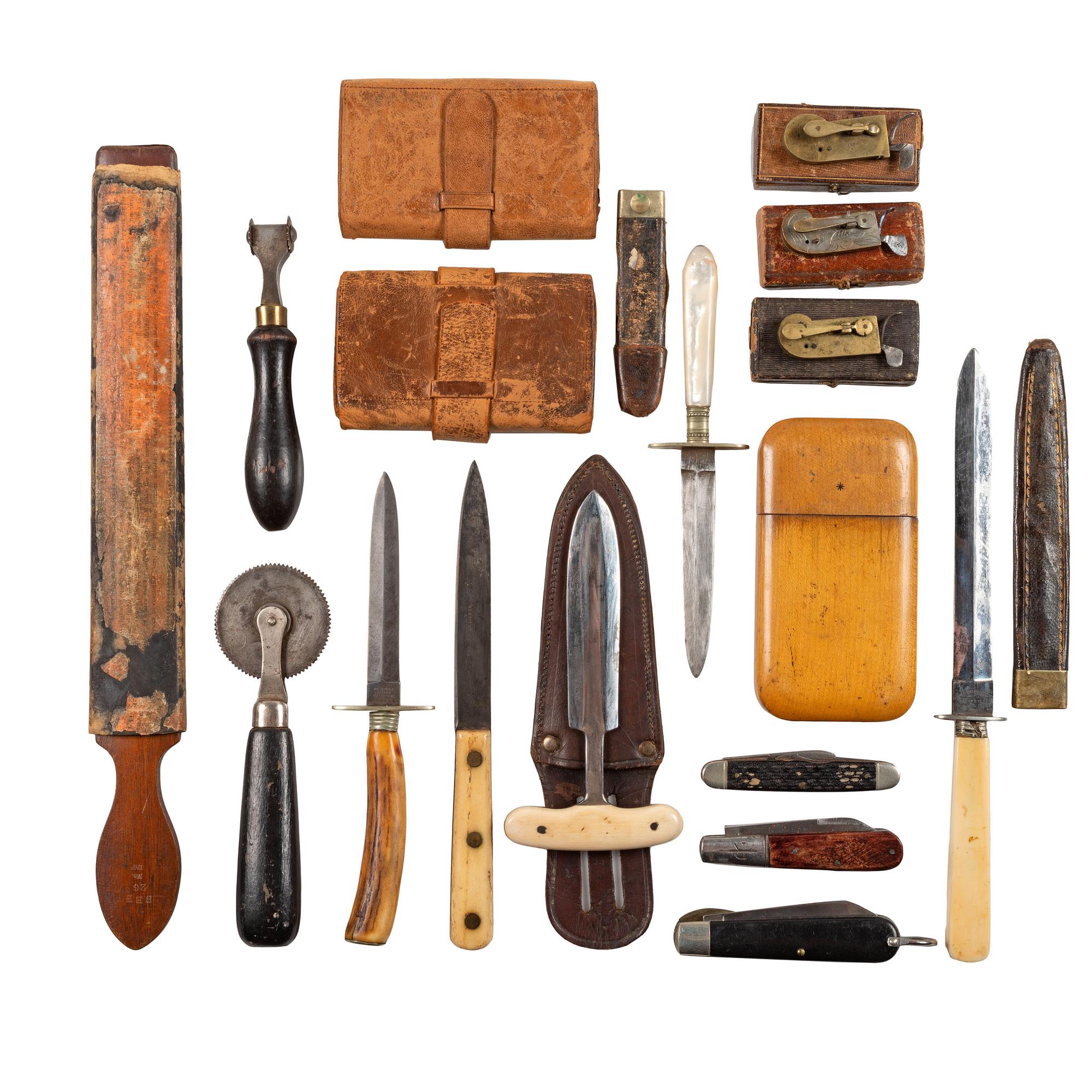 [TOOLS]. Collection of 19th-century tools, incl. Civil War-era examples.