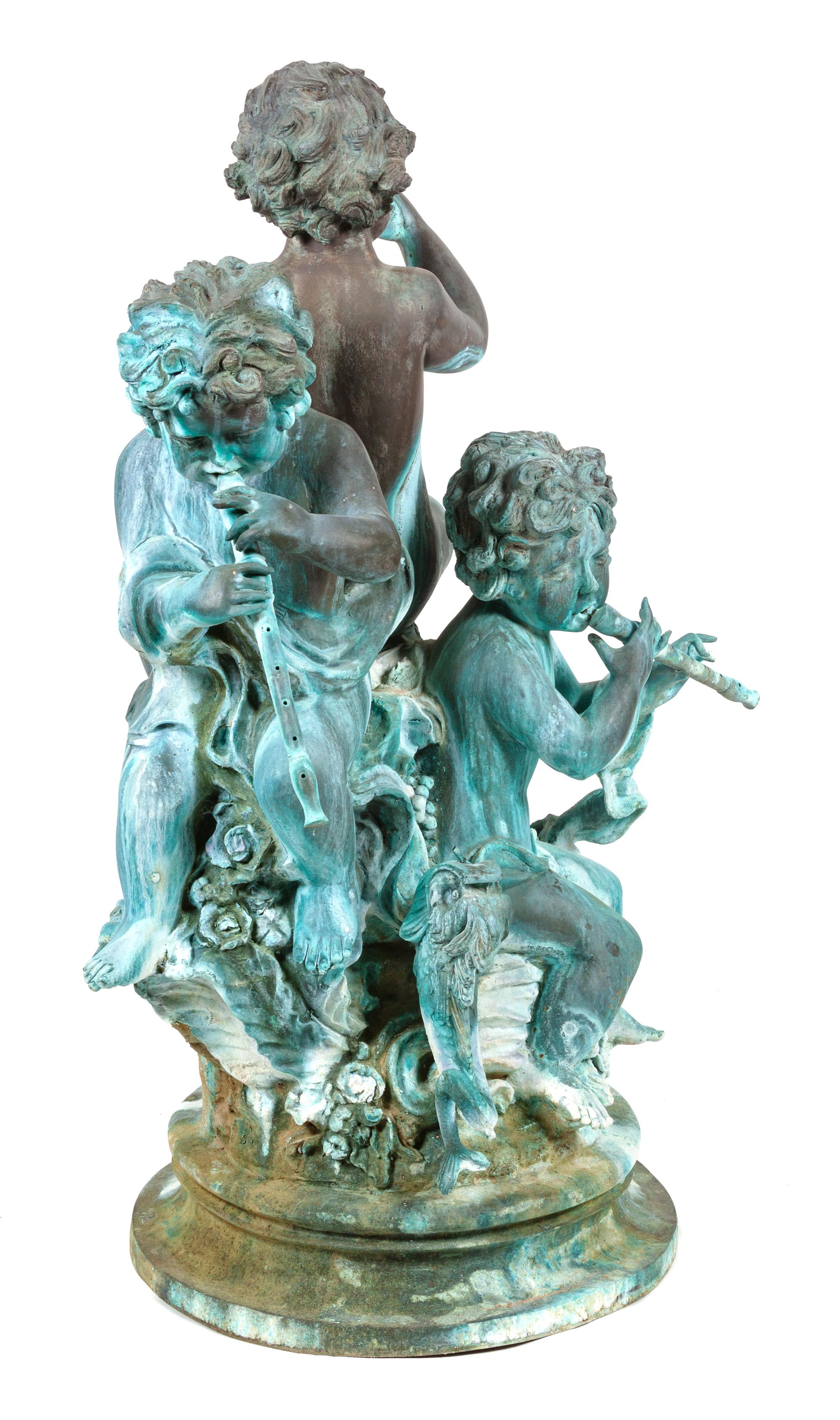 A French Lead Fountain Height 44 inches. — 19TH/20TH CENTURY