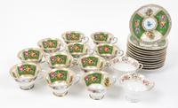 A Group of Bavarian Tea Cups and Saucers Diameter of saucers 6 inches. — 20TH CENTURY