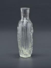 A Molded-Glass Pittsburg Flask in Clear