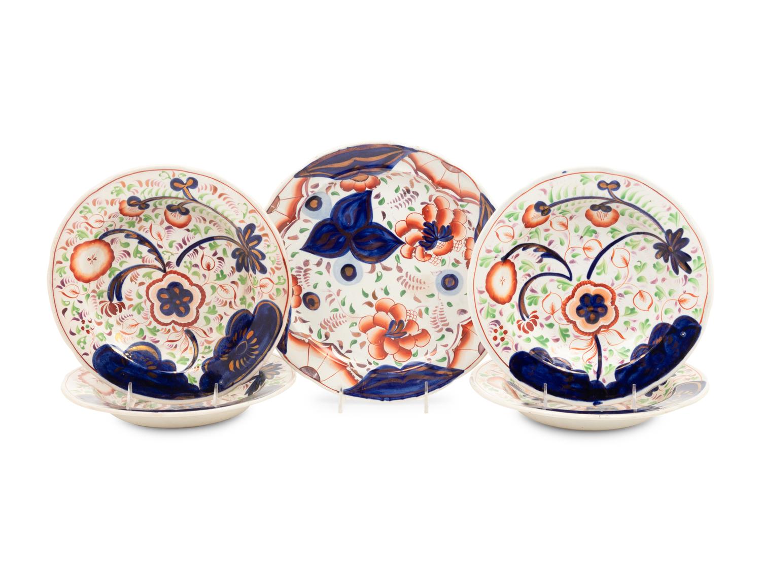 Four English Porcelain Soup Plates