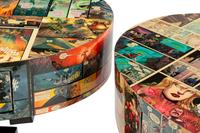 A Pair of Art Moderne Style Decoupaged Nightstands