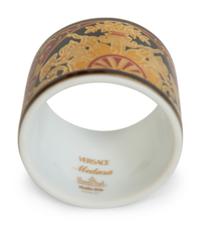 Nine Versace Medusa Red Porcelain Napkin Rings