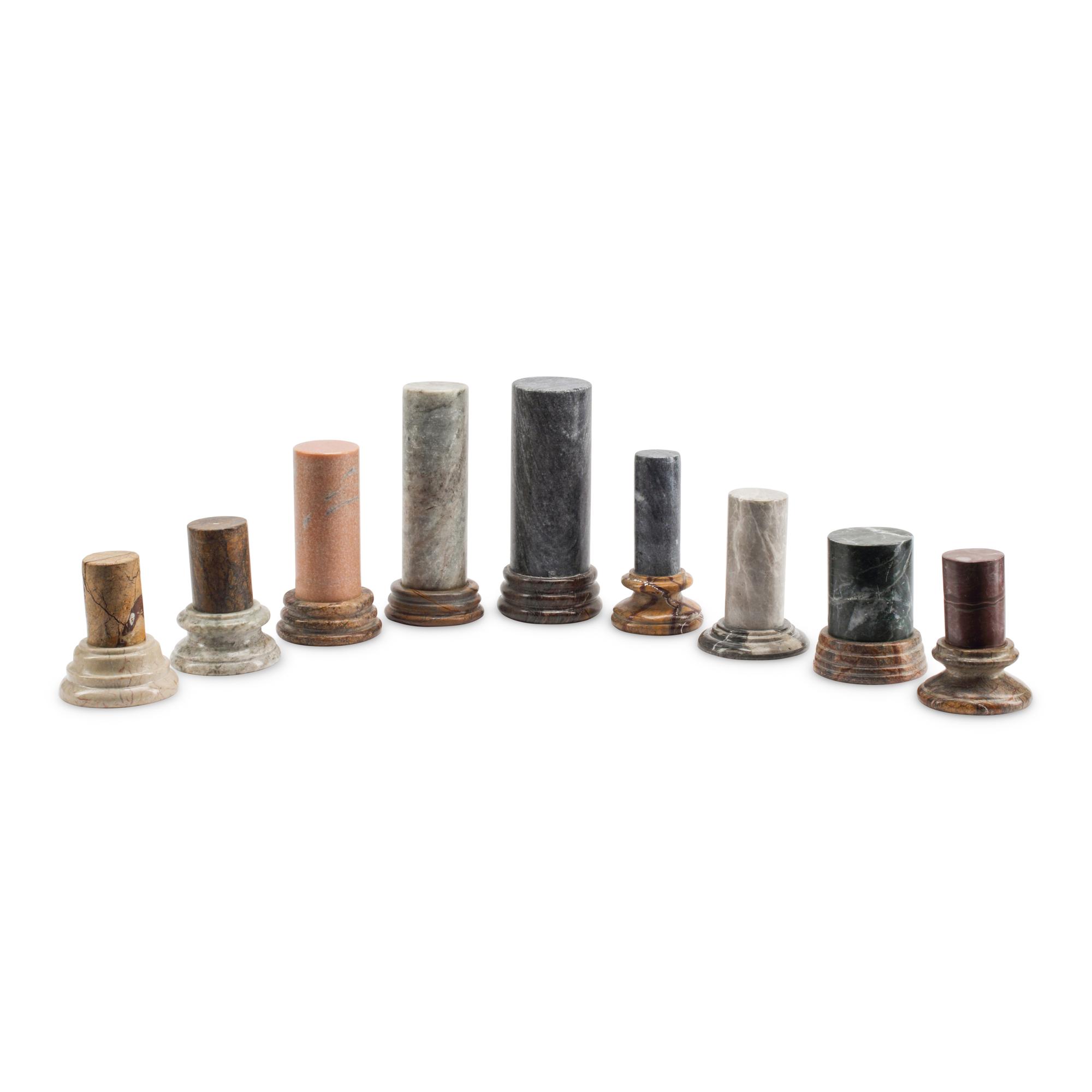A Group of Italian Grand Tour Style Miniature Columns