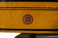 Two Rich Toys Painted Wood Three-Horse Team Wagons