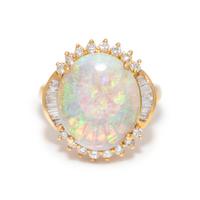 OPAL AND DIAMOND RING