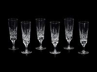 A Set of Twelve Gorham Cut Glass Champagne Flutes