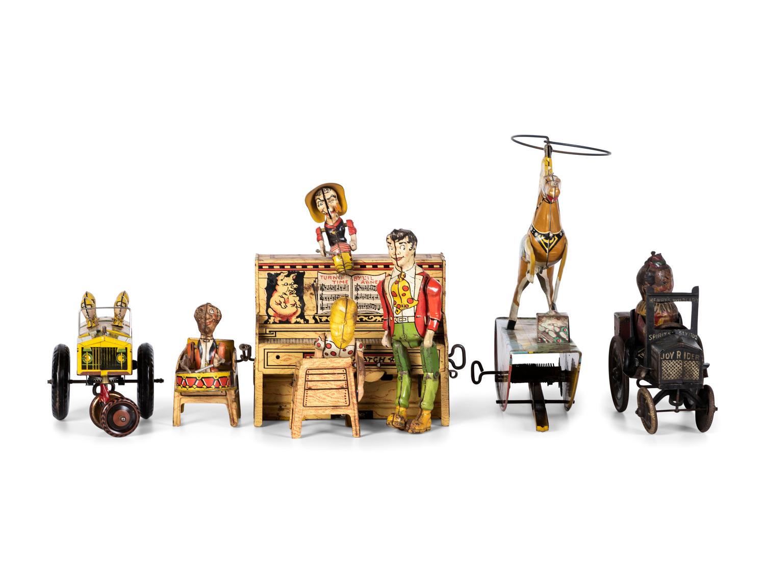 Four Tin Lithograph Windup Toys