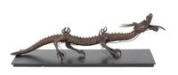 An Articulated Wood Figure of a Dragon Length 28 inches. — 19TH CENTUTY