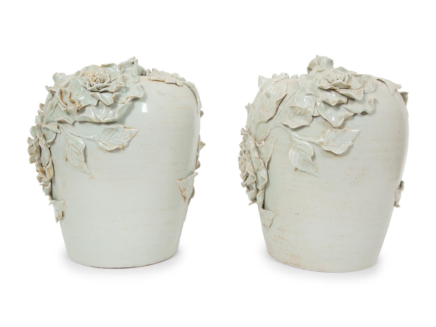A Pair of I Borbone de Capodimonte Porcelain Vases