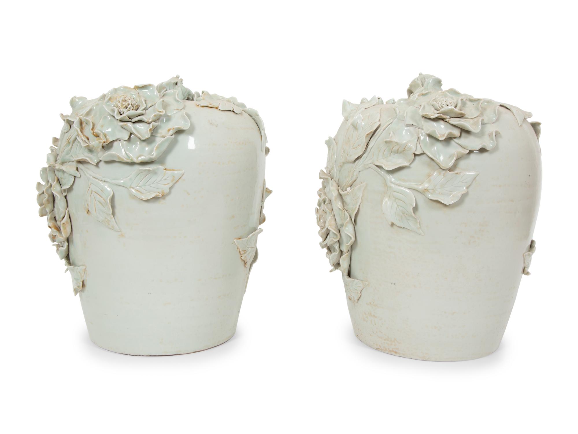 A Pair of I Borbone de Capodimonte Porcelain Vases