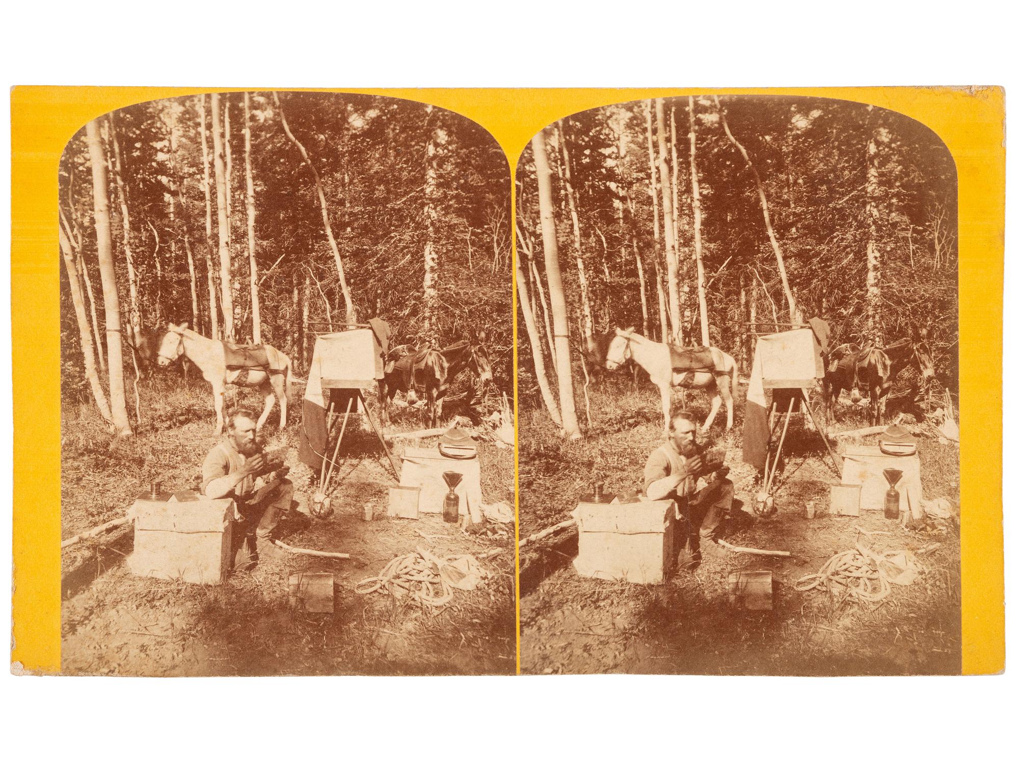 [WESTERN AMERICANA]. HILLERS, John K. (1843-1925), photographer. Making Pictures. Aquarius Plateau, Utah Territory.