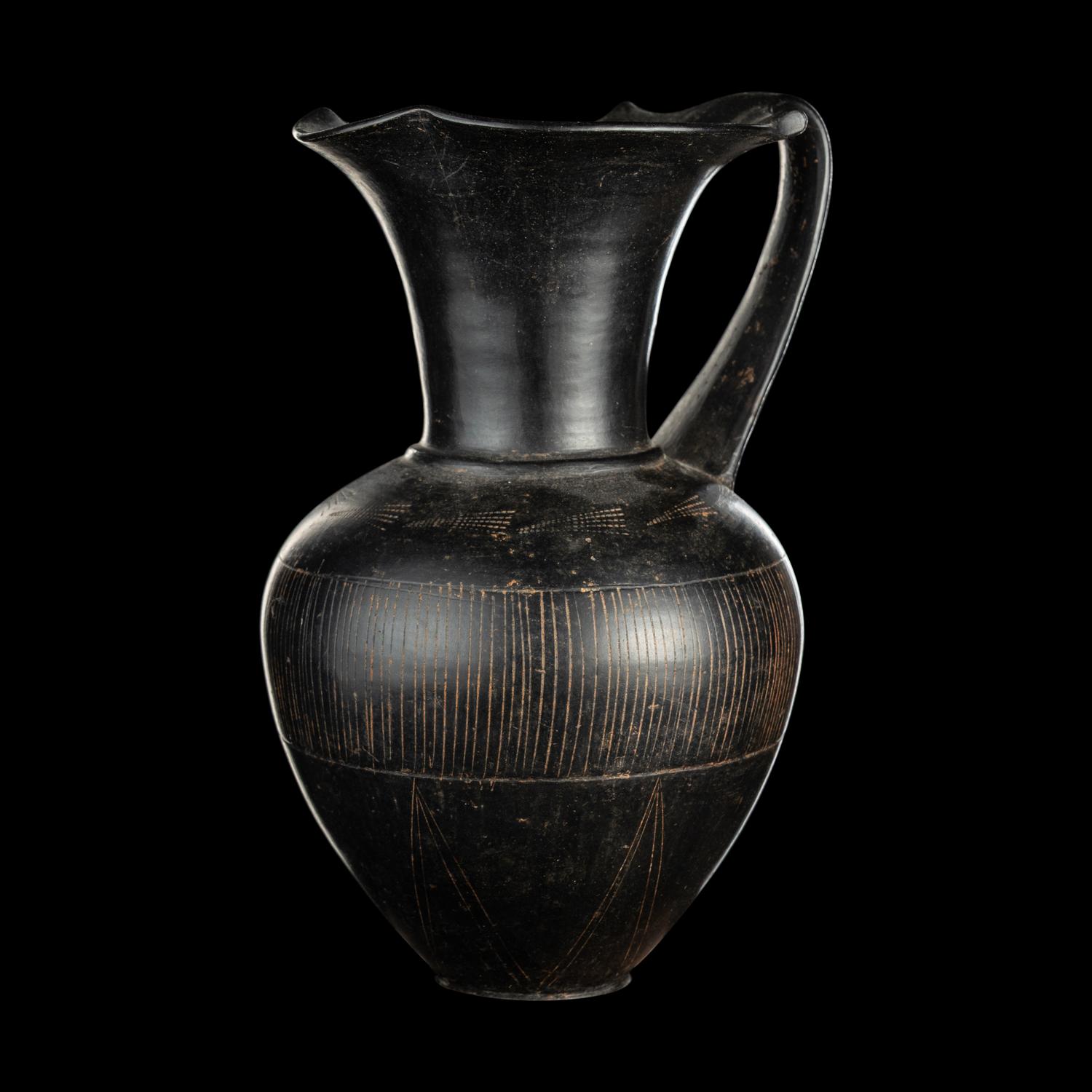 An Etruscan Bucchero Pitcher