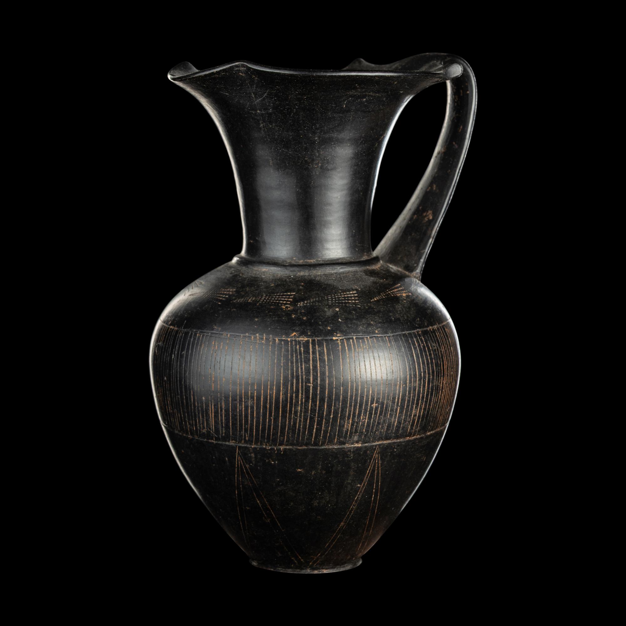An Etruscan Bucchero Pitcher