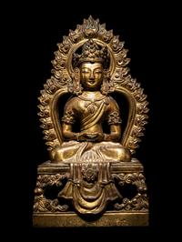 A Gilt Bronze Figure of Amitayus