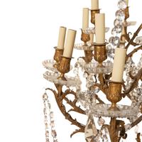 A Continental Gilt Bronze and Cut Glass Chandelier