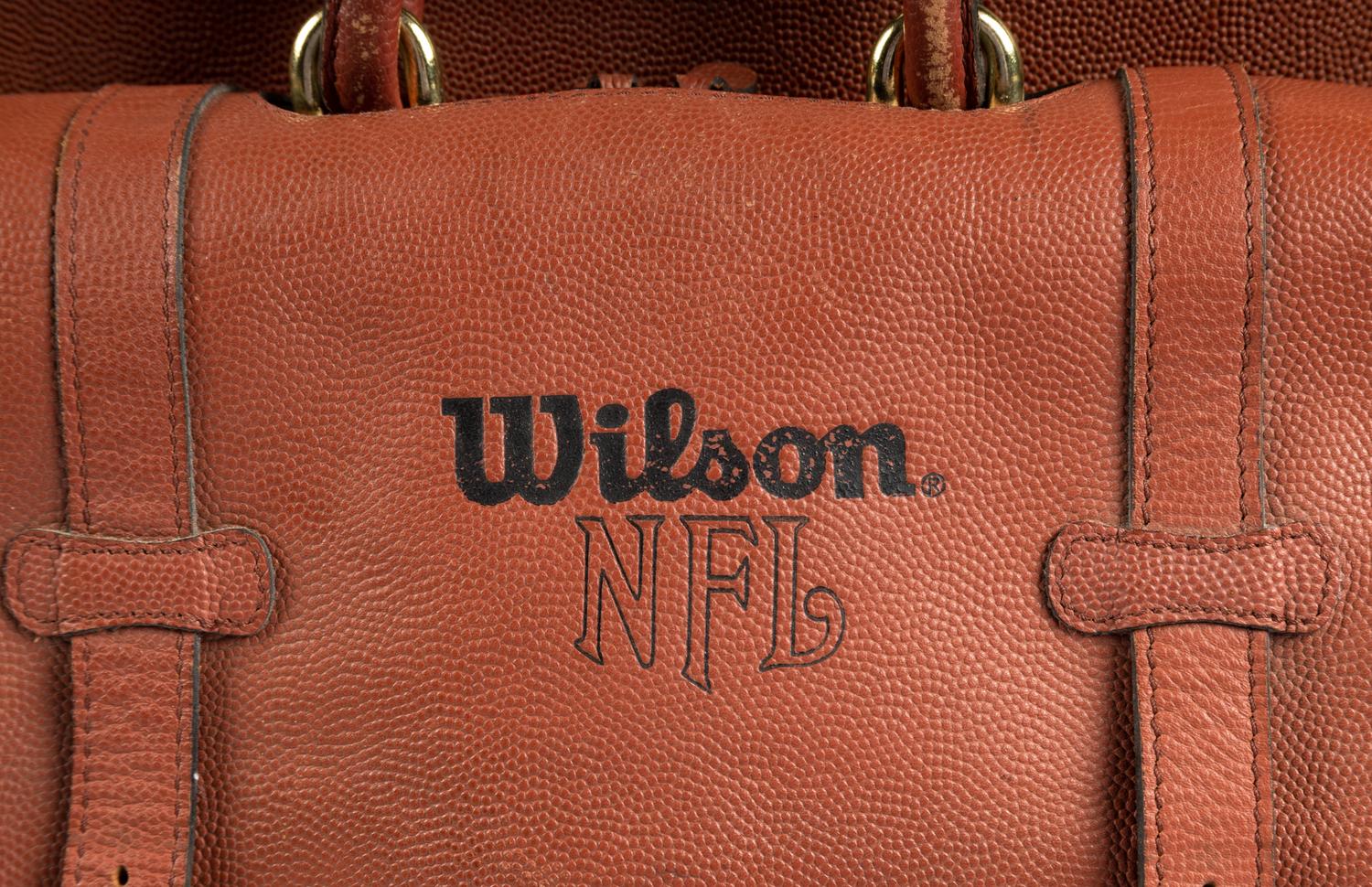 A Group of Two Uncommon Wilson Sporting Goods NFL Football Leather Salesman Bags