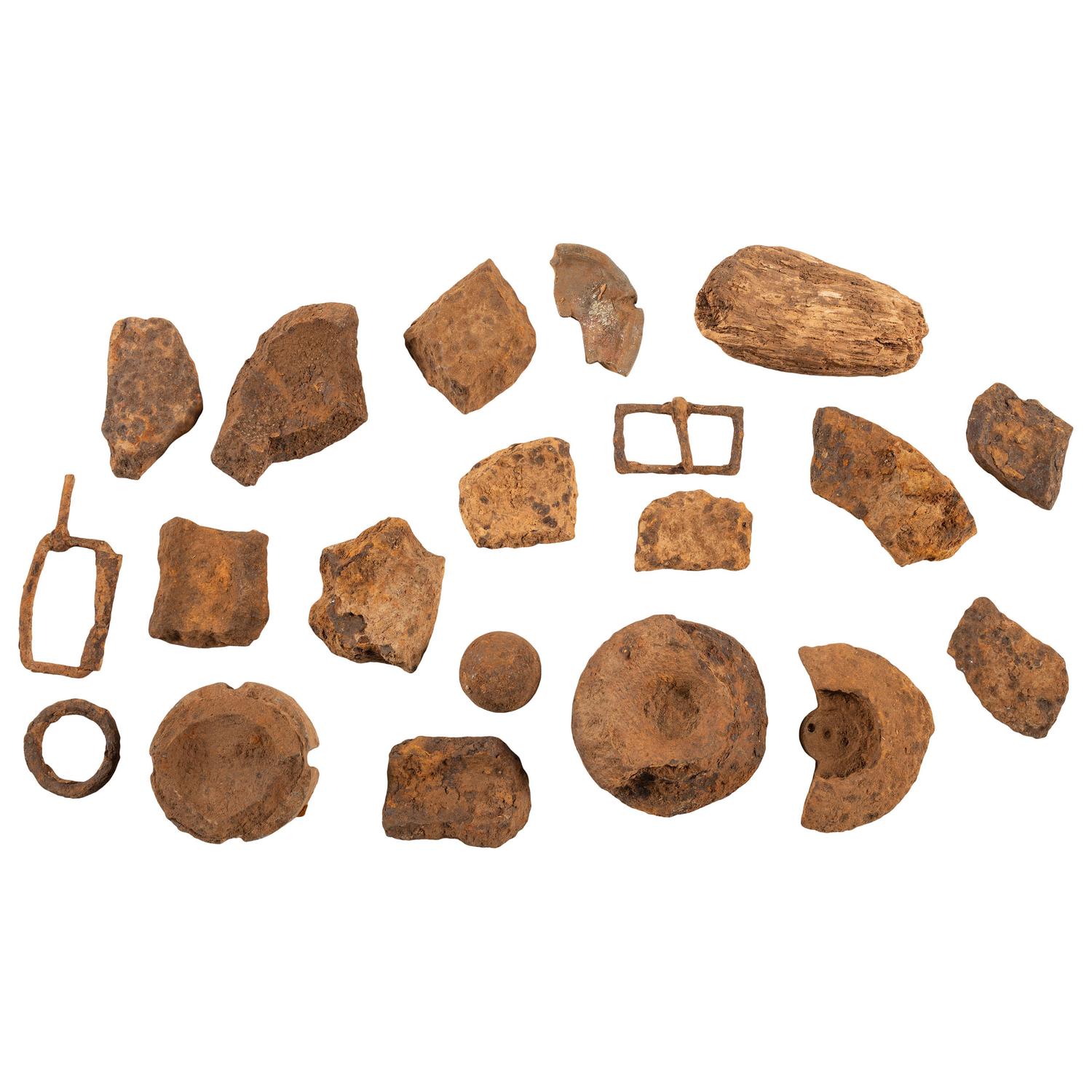 Huge Lot of Dug Civil War Bullets, Fragments & Misc. Related Dug Items & 3 Dug Bayonets