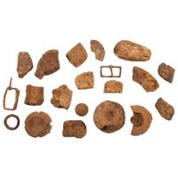 Huge Lot of Dug Civil War Bullets, Fragments & Misc. Related Dug Items & 3 Dug Bayonets