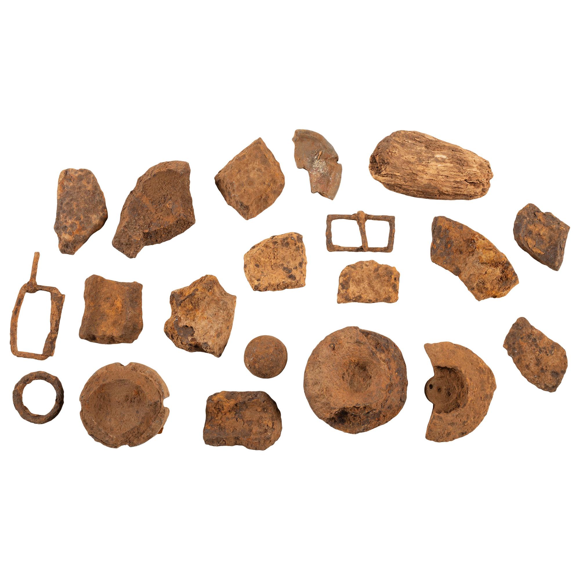 Huge Lot of Dug Civil War Bullets, Fragments & Misc. Related Dug Items & 3 Dug Bayonets