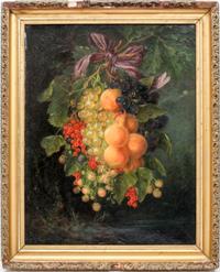 Flemish or Dutch School, (19th century), Still Life with Grapes and Apricots