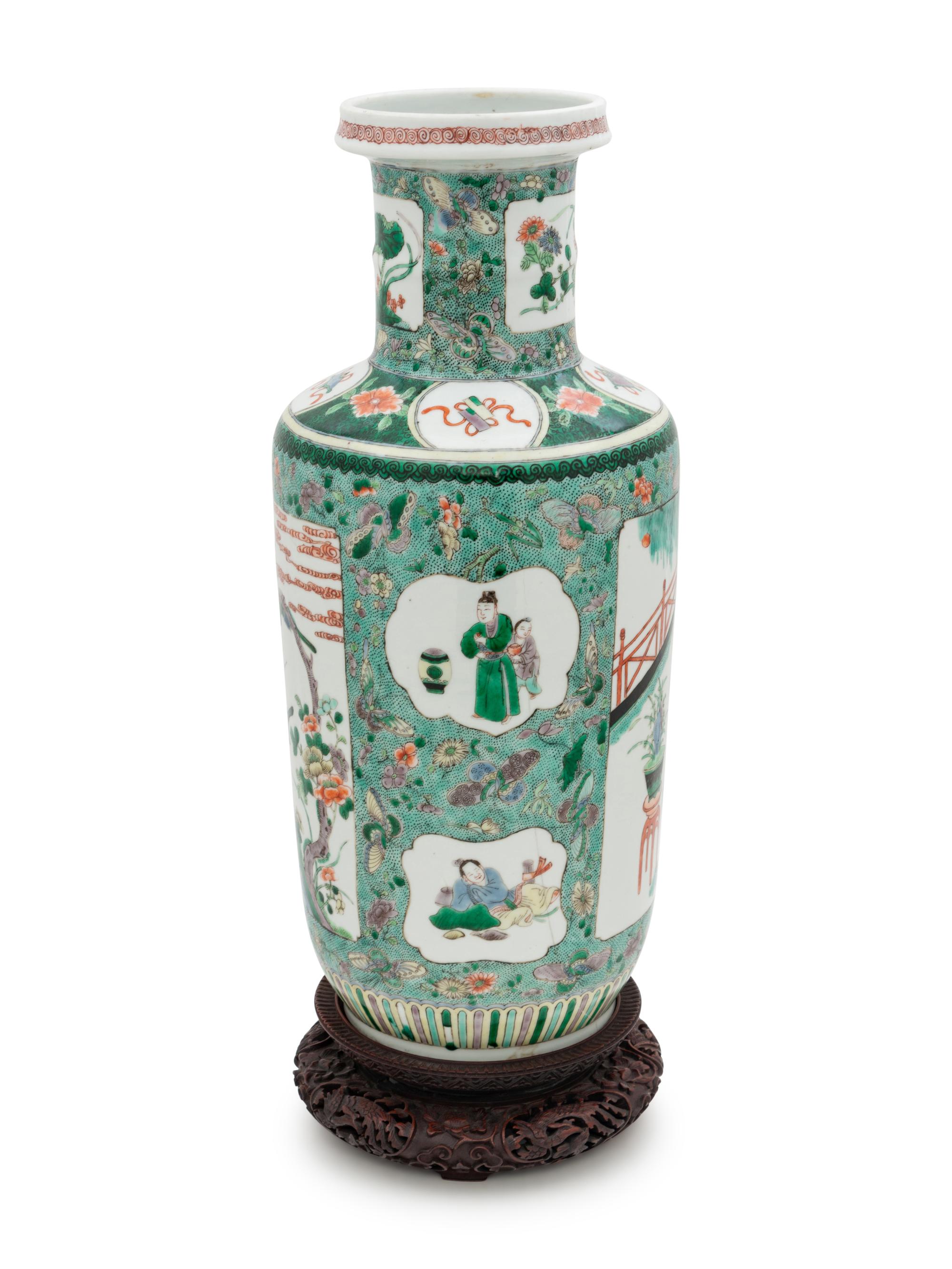A Famille Verte Porcelain Vase