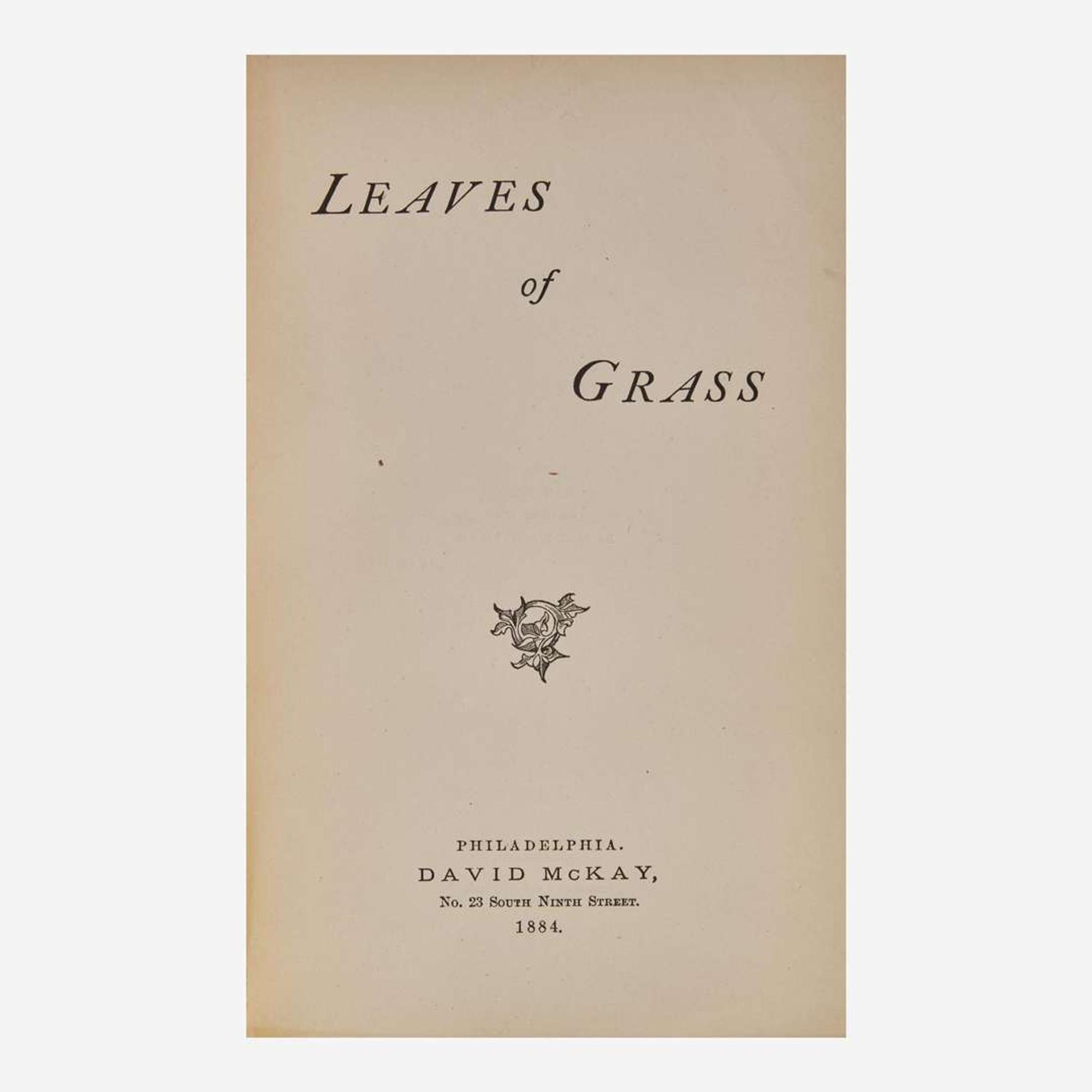 [Literature] (Whitman, Walt) Leaves of Grass