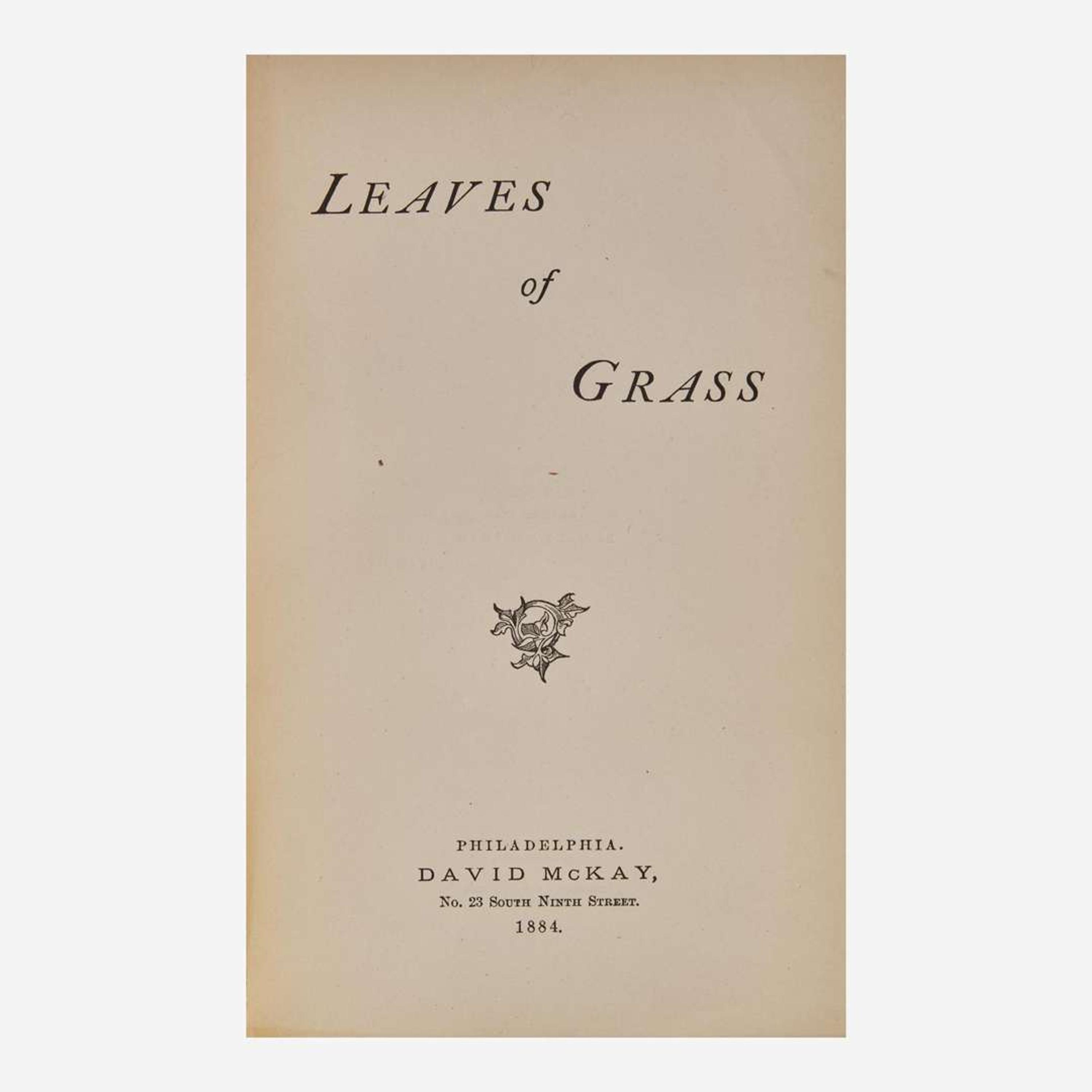 [Literature] (Whitman, Walt) Leaves of Grass