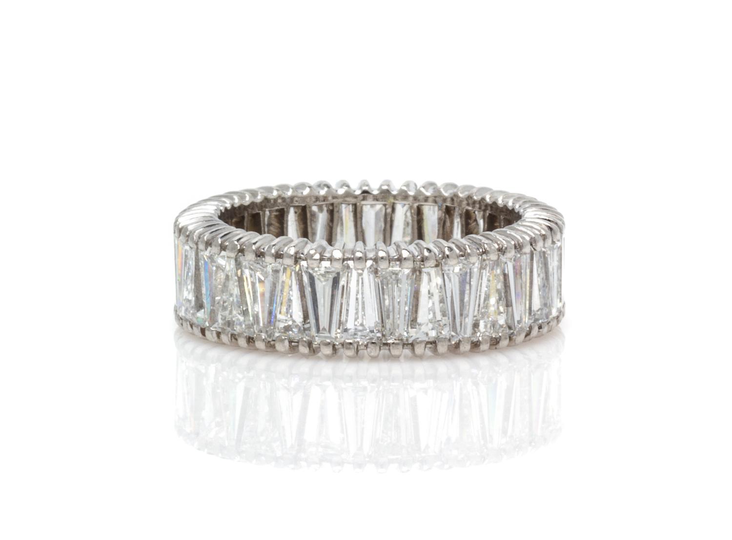 A White Gold and Diamond Eternity Band, 4.30 dwts.