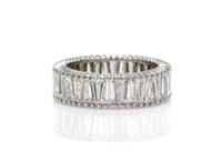 A White Gold and Diamond Eternity Band, 4.30 dwts.