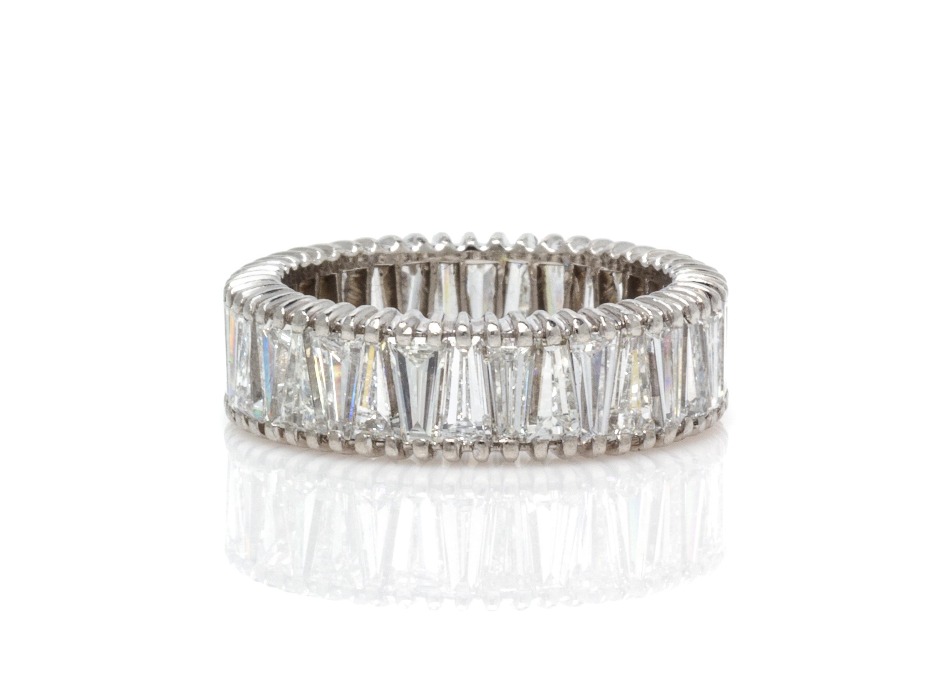 A White Gold and Diamond Eternity Band, 4.30 dwts.