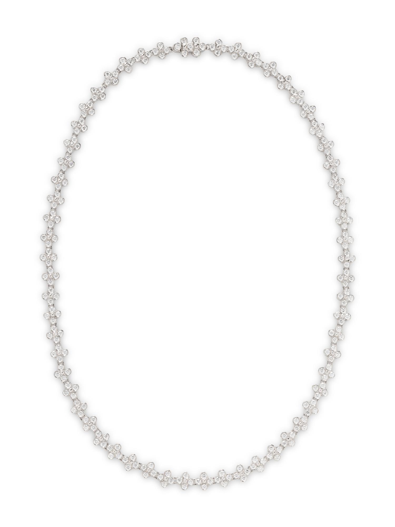 TIFFANY & CO., DIAMOND AND PLATINUM 'LACE' NECKLACE
