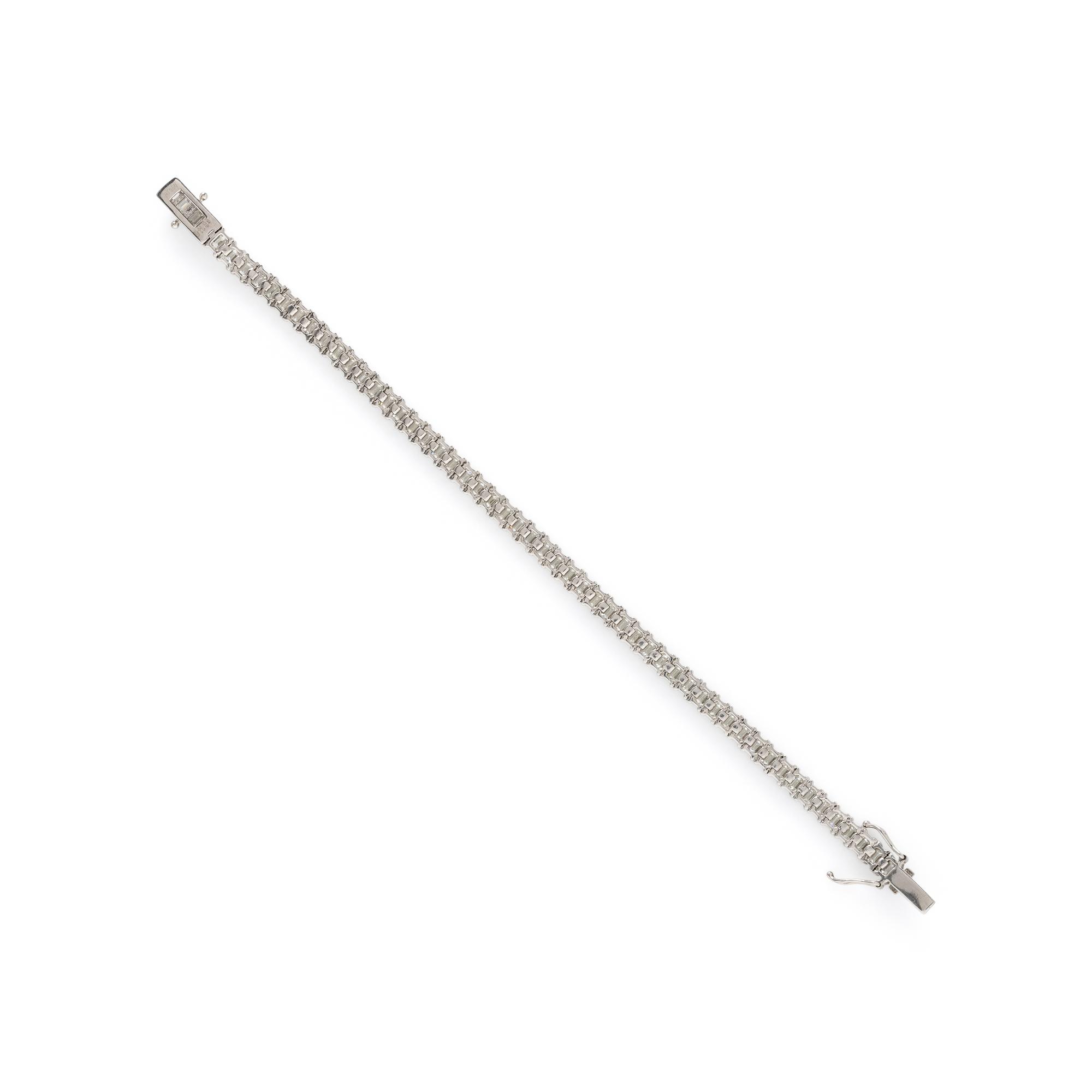 DIAMOND AND PLATINUM LINE BRACELET