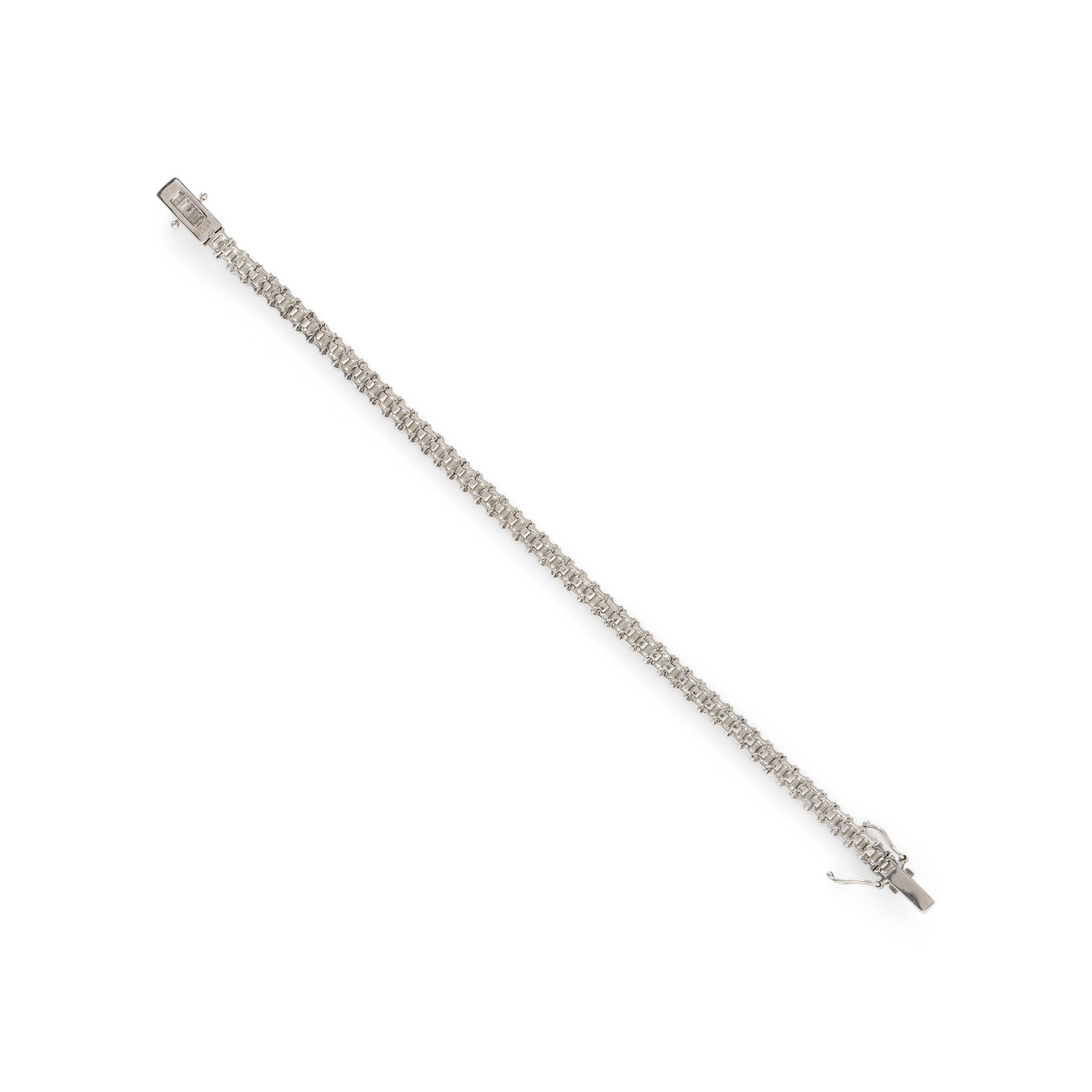 DIAMOND AND PLATINUM LINE BRACELET