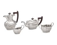 An English Silver Four-Piece Tea and Coffee Service