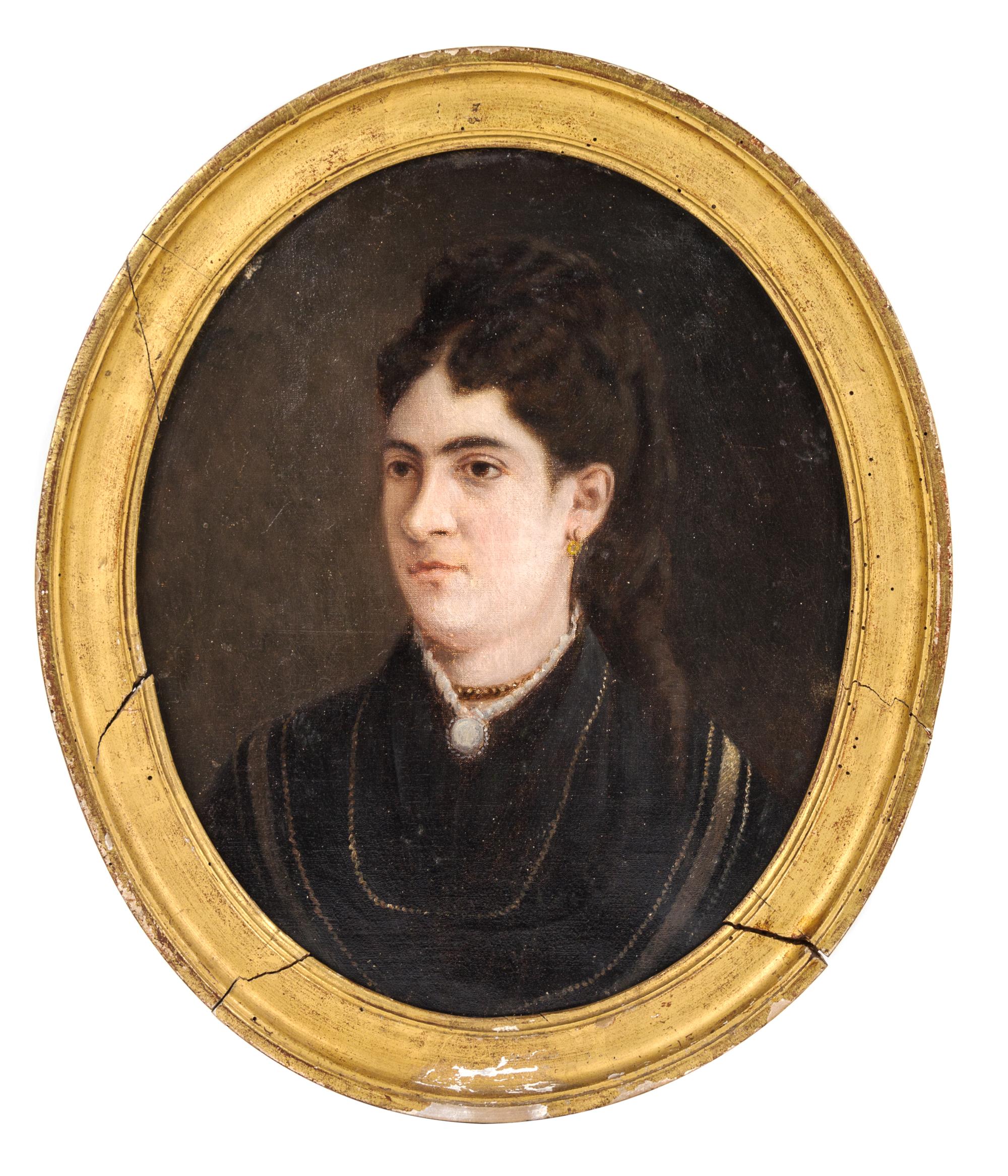 English School, (19th Century), Portrait of a Lady