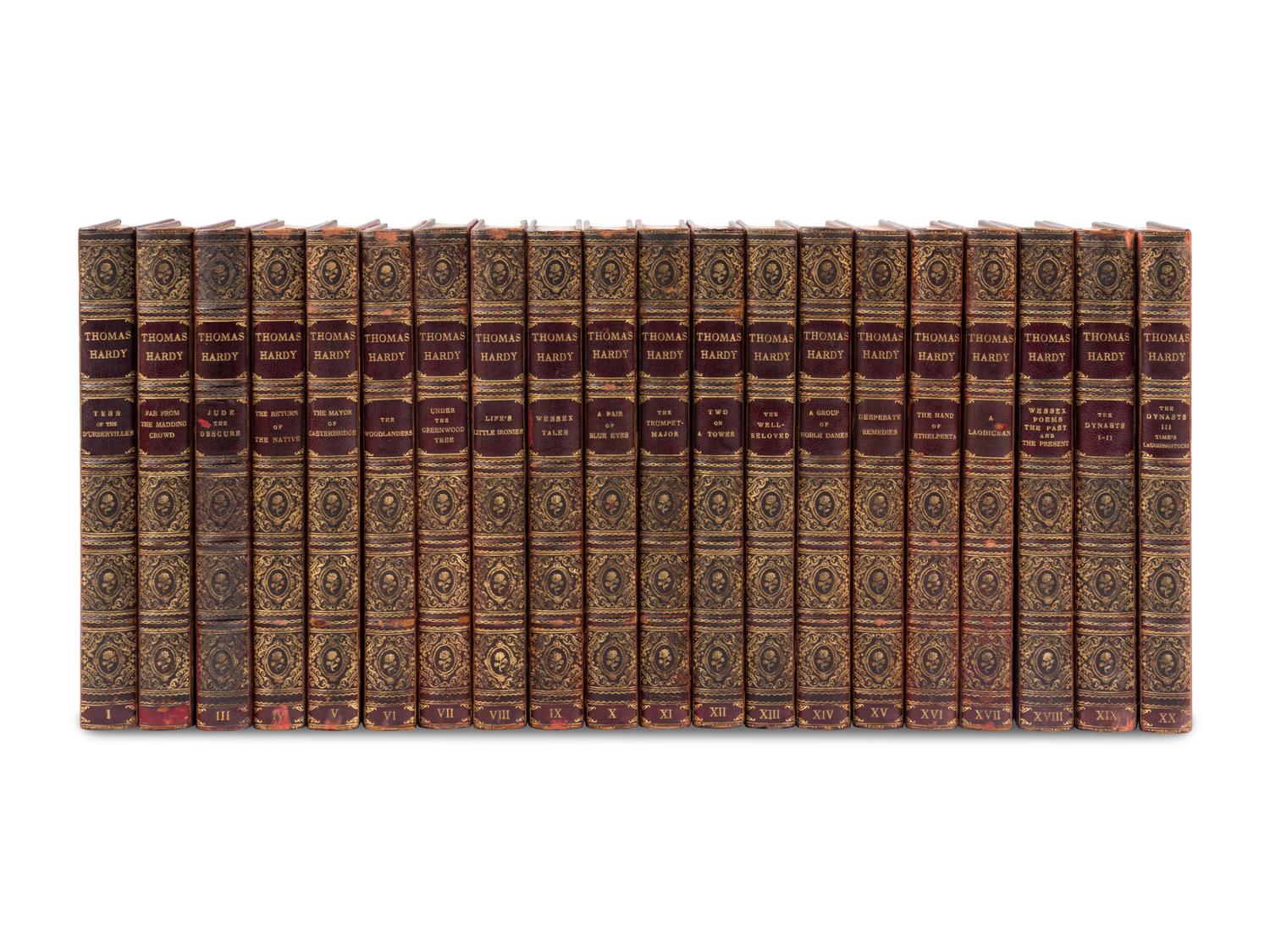 HARDY, Thomas (1840-1928). The Works of Thomas Hardy in Prose and Verse With Prefaces and Notes . London: Macmillan and Co., Limited, 1912-1913.