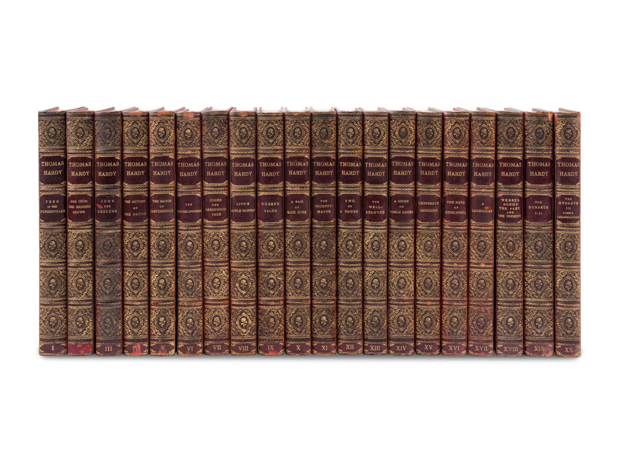 HARDY, Thomas (1840-1928). The Works of Thomas Hardy in Prose and Verse With Prefaces and Notes . London: Macmillan and Co., Limited, 1912-1913.