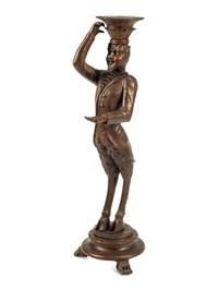 A Venetian Carved Walnut Figural Stand